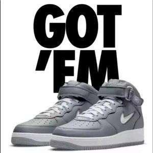 Nike Air Force 1 Mid QS Jewel NYC Cool Grey SIZE 8.5 Mens DH5622-001, Brand new